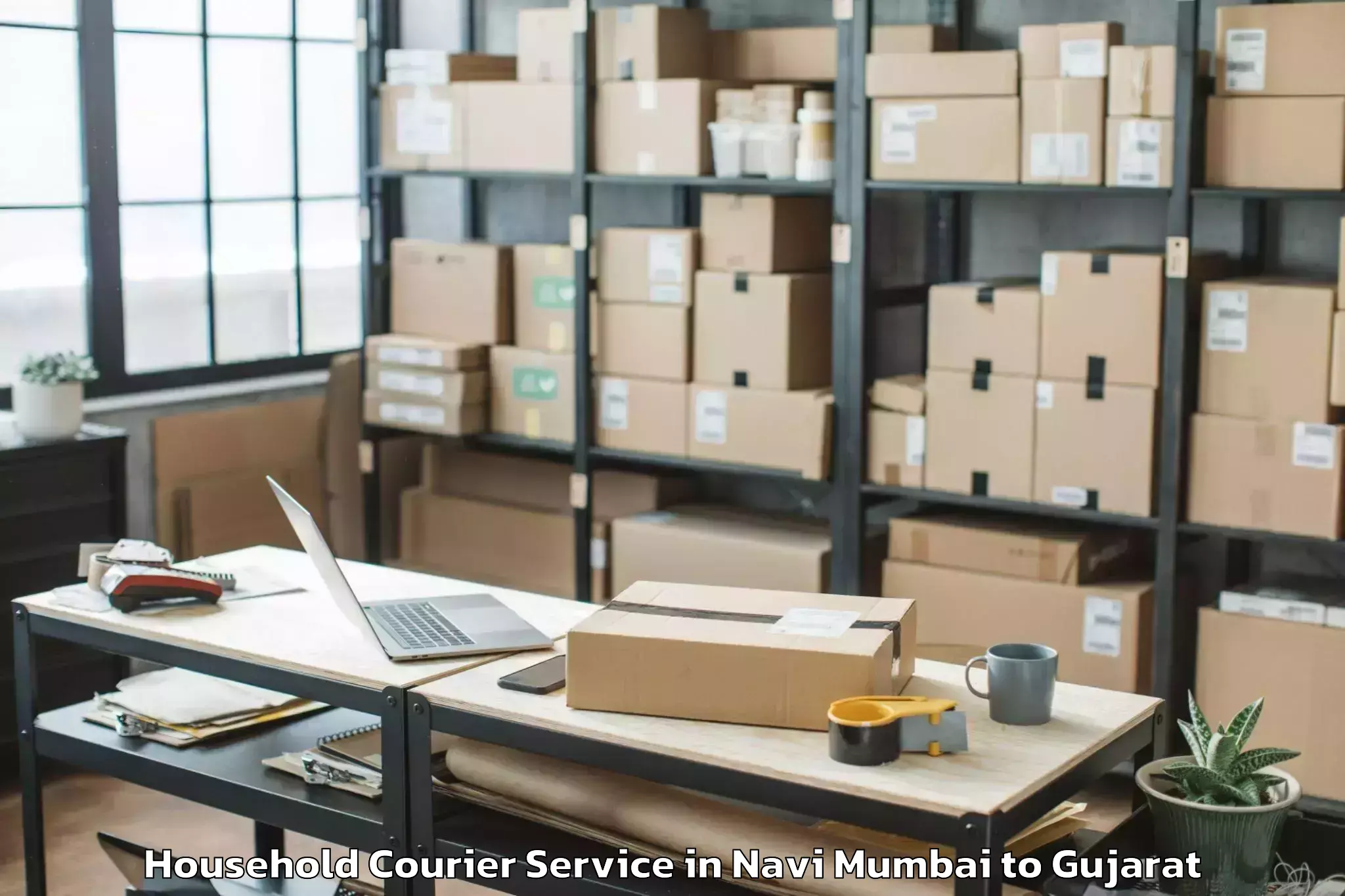 Book Navi Mumbai to Rajkot Airport Raj Household Courier